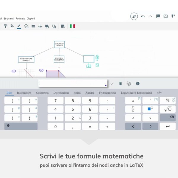 Scrivi le tue formule matematiche: puoi scrivere all'interno dei nodi in LaTeX