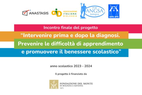 Locandina incontro finale del progetto: "Intervenire prima e dopo la diagnosi”