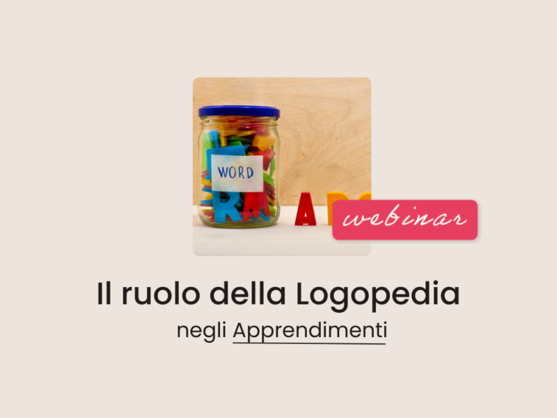 Locandina del webinar sulla logopedia